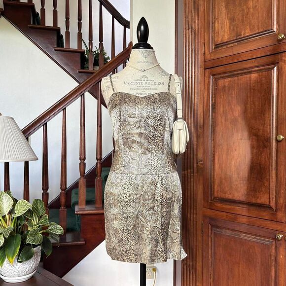 Vintage Leopard Snake Animal Print Marching Set Rina Rossi Tank and Pencil Skirt - Picture 1 of 5